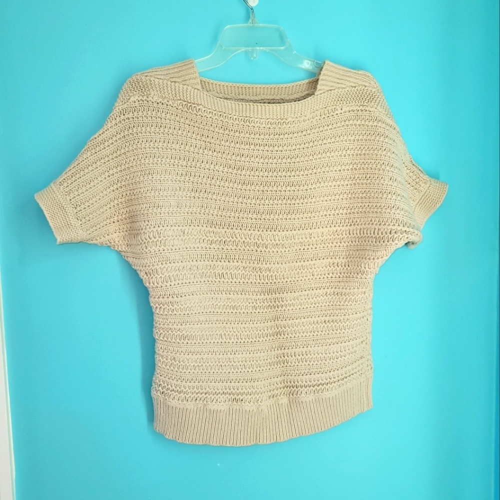 Ann Taylor Loft Tan Cream Knit Top sz. XL